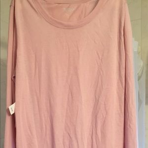 New Old Navy WOMEN Back Tie Rose Pink S Active LS